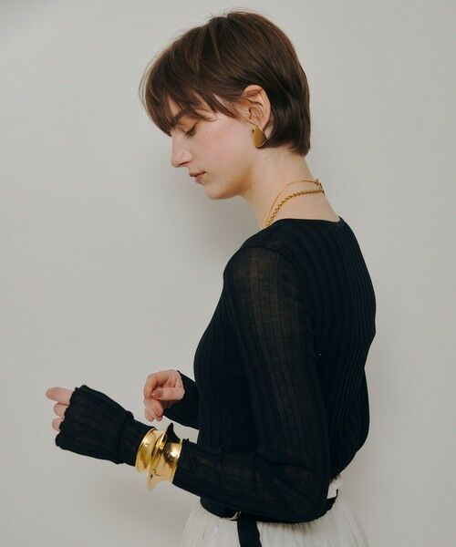 allureville / アルアバイル ニット・セーター | シアーリブプルオーバー | 詳細15