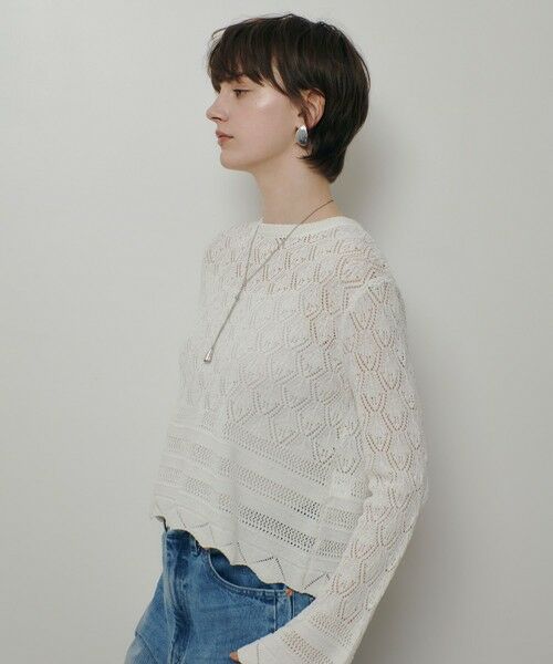 allureville / アルアバイル ニット・セーター | レースニットプルオーバー | 詳細2