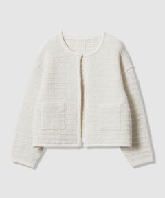 allureville / アルアバイル カーディガン・ボレロ | リバーシブルツィードカーディガン