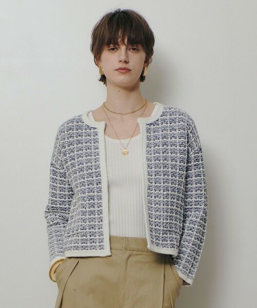 allureville / アルアバイル カーディガン・ボレロ | リバーシブルツィードカーディガン | 詳細10