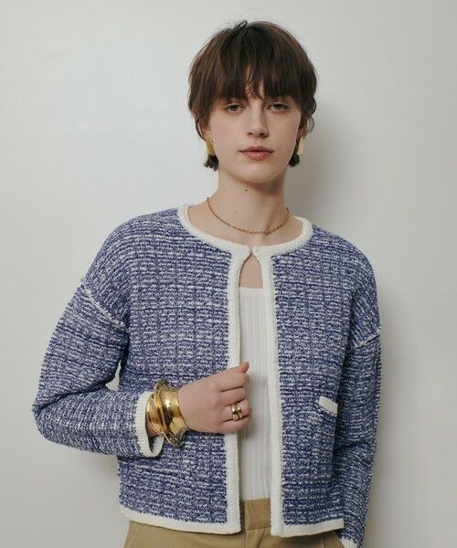 allureville / アルアバイル カーディガン・ボレロ | リバーシブルツィードカーディガン | 詳細5