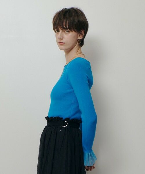 allureville / アルアバイル ニット・セーター | ２ＷＡＹネックフリルカフプルオーバー | 詳細4