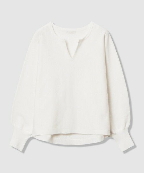 allureville / アルアバイル ニット・セーター | コットンインレードルマンスリーブプルオーバー（オフホワイト (02)）