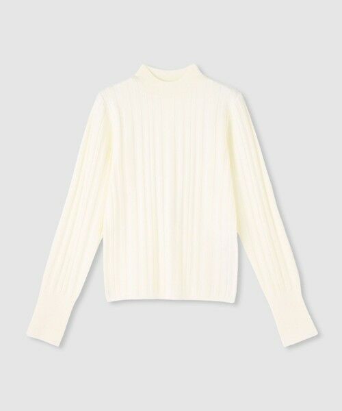 allureville / アルアバイル ニット・セーター | ストライプモックネックレス プルオーバー（オフホワイト (02)）