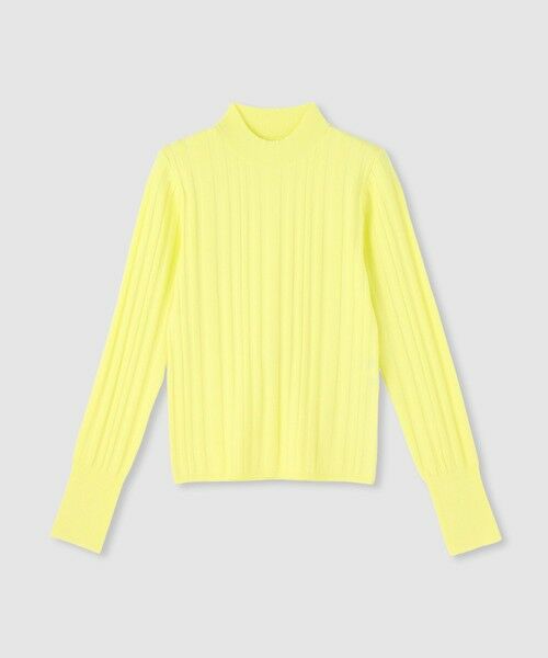 allureville / アルアバイル ニット・セーター | ストライプモックネックレス プルオーバー（ライトイエロー (25)）