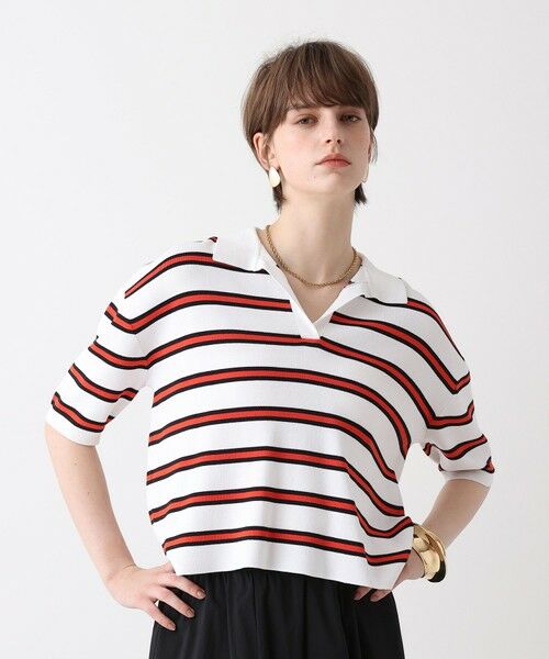 allureville / アルアバイル ニット・セーター | ボーダーポロ プルオーバー | 詳細3