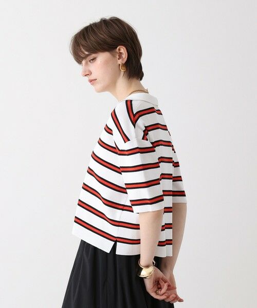 allureville / アルアバイル ニット・セーター | ボーダーポロ プルオーバー | 詳細4