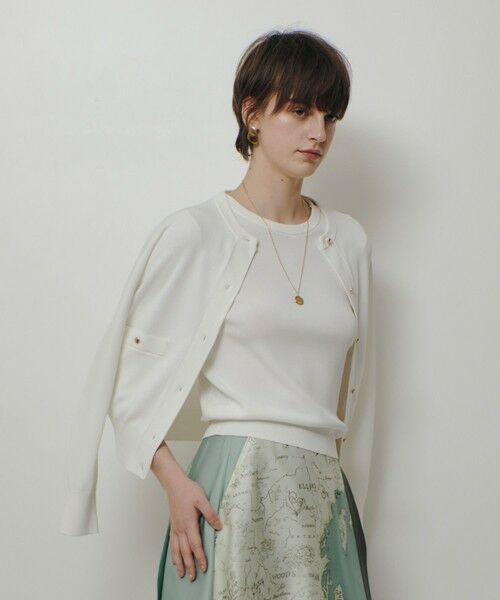 allureville / アルアバイル カーディガン・ボレロ | ポケットクルーカーディガン（オフホワイト (02)）