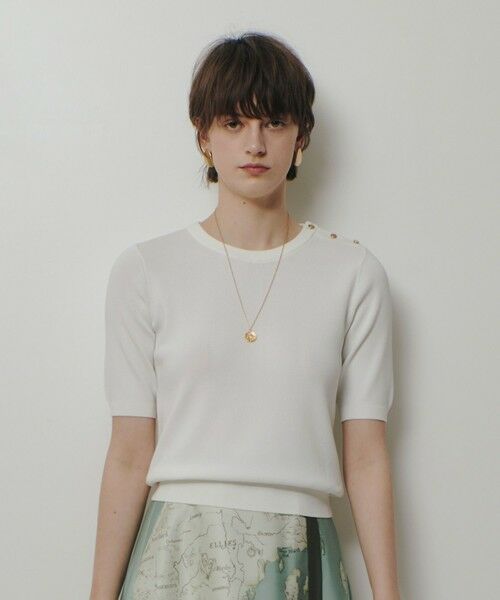 allureville / アルアバイル ニット・セーター | ソウバリ肩釦クループルオーバー | 詳細1