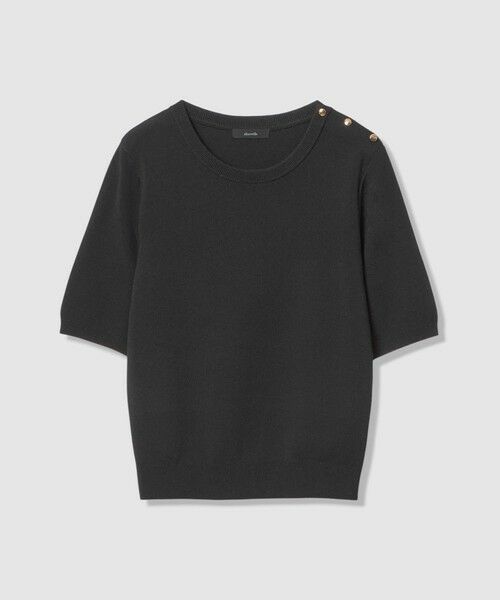 allureville / アルアバイル ニット・セーター | ソウバリ肩釦クループルオーバー（ブラック (95)）