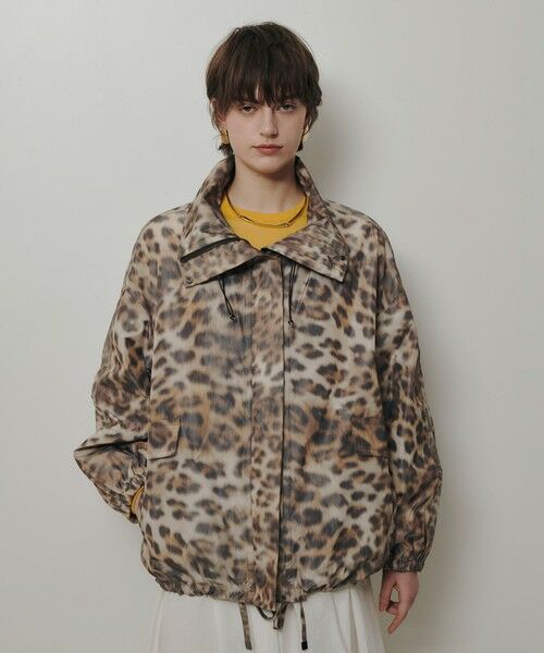 allureville / アルアバイル ブルゾン | レオパプリントスタンドカラーブルゾン | 詳細1