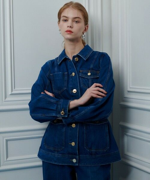 allureville / アルアバイル Gジャン・デニムジャケット | 【LOULOU WILLOUGHBY】カーブスリーブデニムジャケット | 詳細1