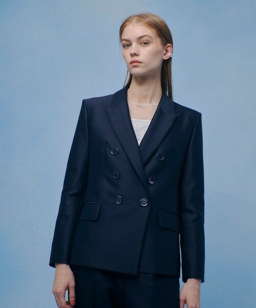 allureville / アルアバイル テーラードジャケット | 【LOULOU WILLOUGHBY】シルクウールツイルダブルジャケット | 詳細1
