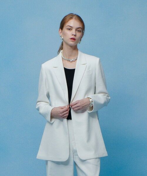allureville / アルアバイル テーラードジャケット | 【LOULOU WILLOUGHBY】ＮＡＬＹＡリネンストレッチベルトジャケット | 詳細5