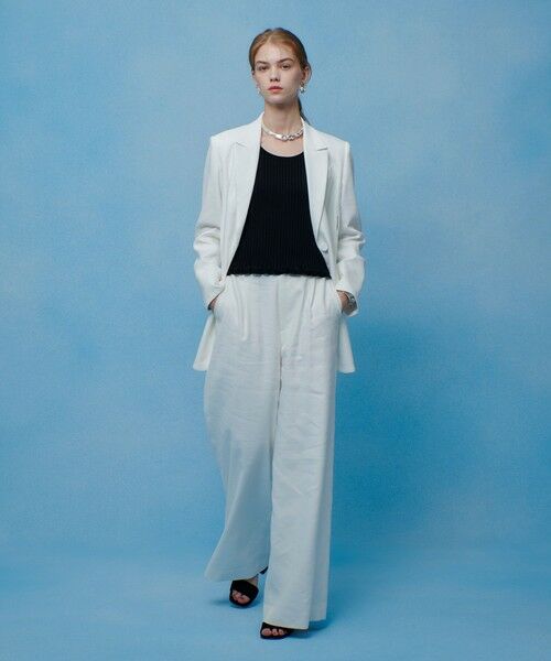 allureville / アルアバイル テーラードジャケット | 【LOULOU WILLOUGHBY】ＮＡＬＹＡリネンストレッチベルトジャケット | 詳細6