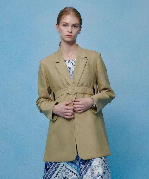 allureville / アルアバイル テーラードジャケット | 【LOULOU WILLOUGHBY】ＮＡＬＹＡリネンストレッチベルトジャケット | 詳細10