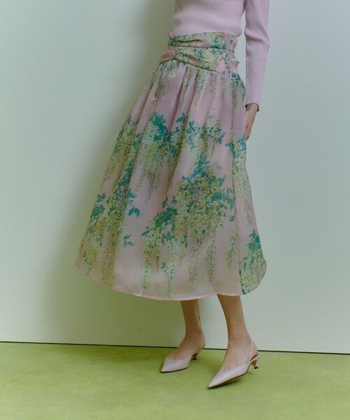 allureville / アルアバイル ミニ・ひざ丈スカート | 【LOULOU WILLOUGHBY】RATTIオーガンフラワースカート | 詳細1