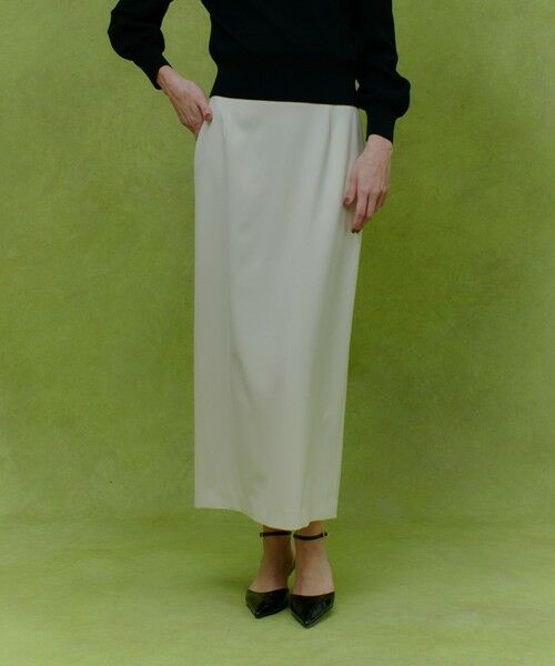 allureville / アルアバイル ミニ・ひざ丈スカート | 【LOULOU WILLOUGHBY】ダブルクロスタイトスカート（アイボリー (04)）