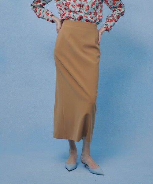 allureville / アルアバイル ミニ・ひざ丈スカート | 【LOULOU WILLOUGHBY】ダブルクロスタイトスカート（キャメル (84)）