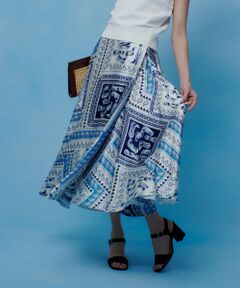 allureville / アルアバイル ミニ・ひざ丈スカート | 【LOULOU WILLOUGHBY】ウエスタンスカーフプリントフレアスカート