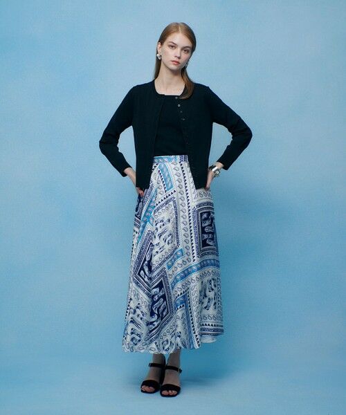 allureville / アルアバイル ミニ・ひざ丈スカート | 【LOULOU WILLOUGHBY】ウエスタンスカーフプリントフレアスカート | 詳細4