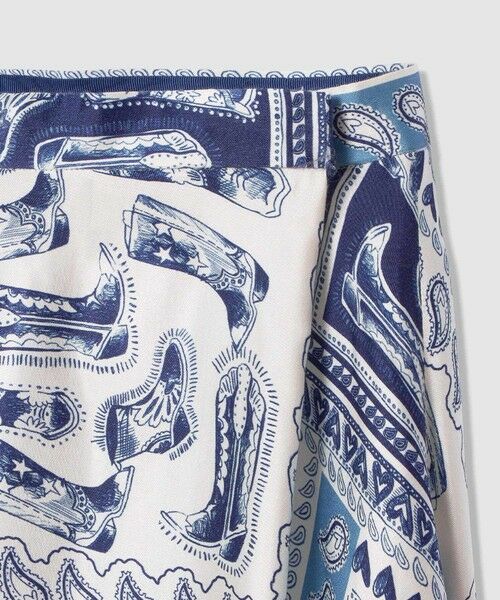 allureville / アルアバイル ミニ・ひざ丈スカート | 【LOULOU WILLOUGHBY】ウエスタンスカーフプリントフレアスカート | 詳細8