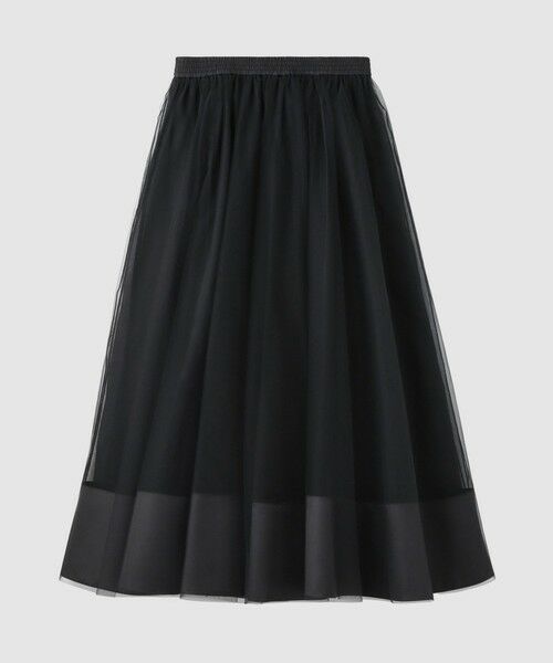 allureville / アルアバイル ミニ・ひざ丈スカート | 【LOULOU WILLOUGHBY】チュールレイヤードスカート（ブラック (95)）