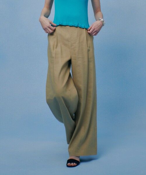 allureville / アルアバイル その他パンツ | 【LOULOU WILLOUGHBY】NALYA リネンストレッチワイドパンツ | 詳細14