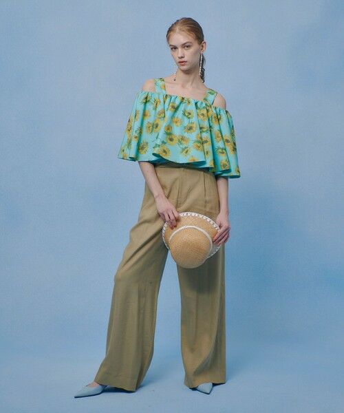 allureville / アルアバイル その他パンツ | 【LOULOU WILLOUGHBY】NALYA リネンストレッチワイドパンツ | 詳細9