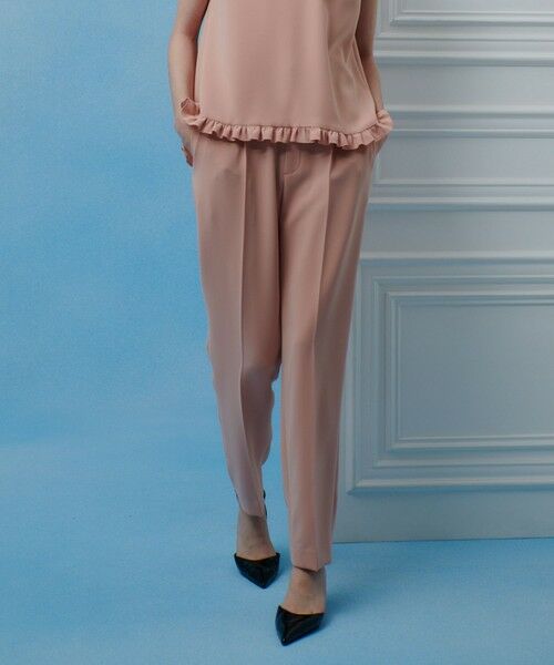 allureville / アルアバイル スラックス・ドレスパンツ | 【LOULOU WILLOUGHBY】ハイバックテーパードパンツ（ピンク (41)）