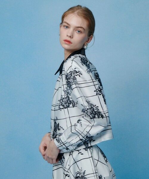 allureville / アルアバイル シャツ・ブラウス | 【LOULOU WILLOUGHBY】ＳＩＬＫ　ＣＯフラワーチェックシャツブラウス | 詳細3
