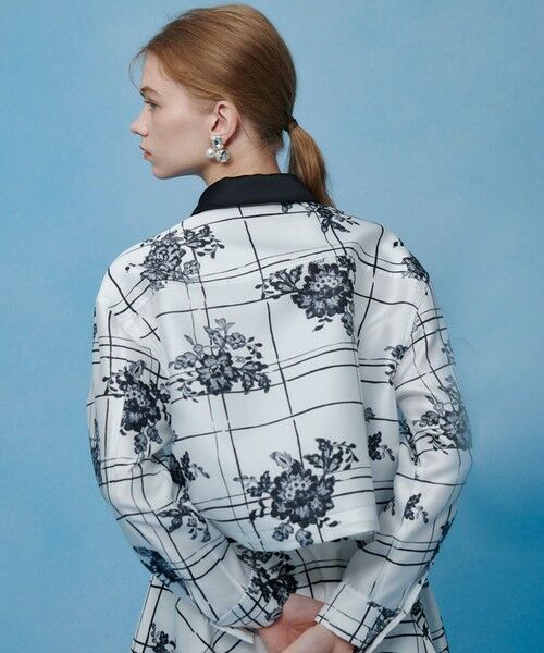 allureville / アルアバイル シャツ・ブラウス | 【LOULOU WILLOUGHBY】ＳＩＬＫ　ＣＯフラワーチェックシャツブラウス | 詳細4