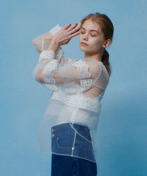 allureville / アルアバイル シャツ・ブラウス | 【LOULOU WILLOUGHBY】チュールレースブラウス | 詳細2