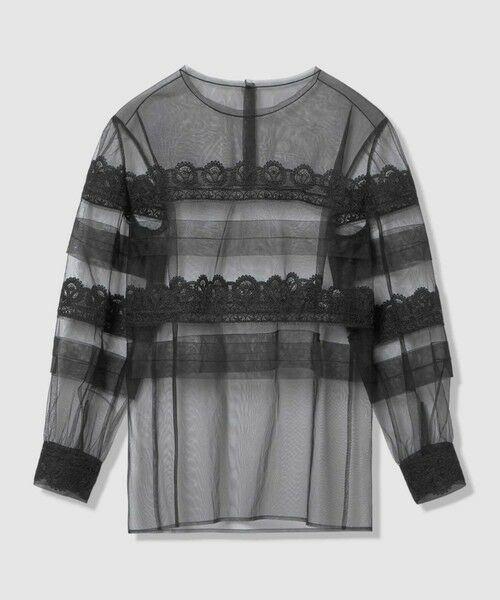 allureville / アルアバイル シャツ・ブラウス | 【LOULOU WILLOUGHBY】チュールレースブラウス（ブラック (95)）
