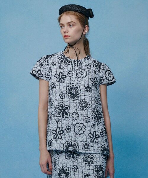 allureville / アルアバイル シャツ・ブラウス | 【LOULOU WILLOUGHBY】ＭＡＬＨＩＡツイードプルオーバー | 詳細1