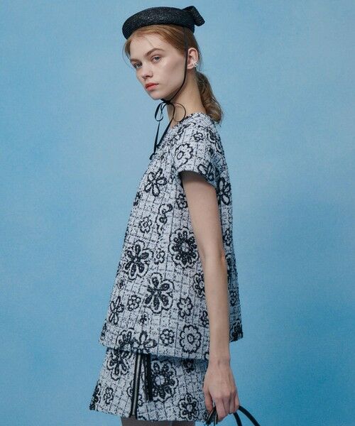 allureville / アルアバイル シャツ・ブラウス | 【LOULOU WILLOUGHBY】ＭＡＬＨＩＡツイードプルオーバー | 詳細2