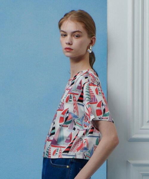 allureville / アルアバイル シャツ・ブラウス | 【LOULOU WILLOUGHBY】ＲＡＴＴＩマリーナプリント Ｔブラウス | 詳細2
