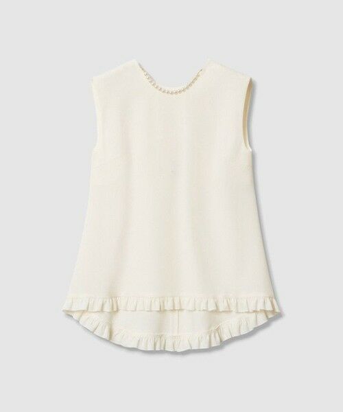 allureville / アルアバイル シャツ・ブラウス | 【LOULOU WILLOUGHBY】パールネックレス付きフリルブラウス（オフホワイト (02)）