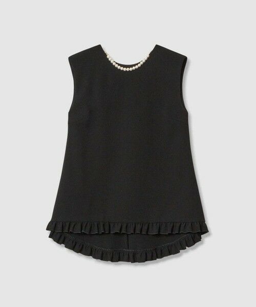 allureville / アルアバイル シャツ・ブラウス | 【LOULOU WILLOUGHBY】パールネックレス付きフリルブラウス（ブラック (95)）