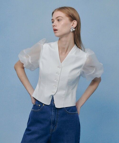 allureville / アルアバイル シャツ・ブラウス | 【LOULOU WILLOUGHBY】バルーンスリーブシャツブラウス | 詳細1