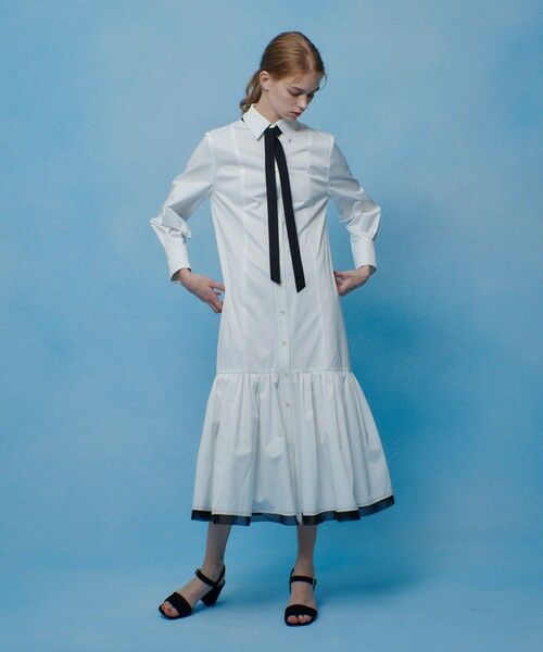 allureville / アルアバイル ロング・マキシ丈ワンピース | 【LOULOU WILLOUGHBY】メモリーツイルティアードシャツワンピース | 詳細1