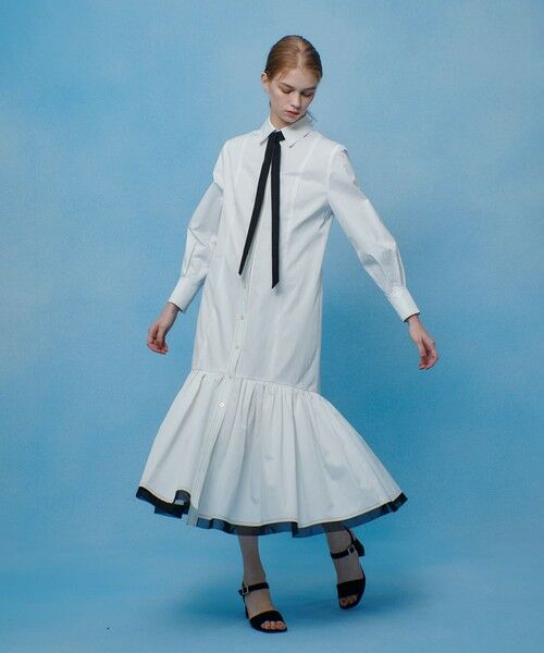 allureville / アルアバイル ロング・マキシ丈ワンピース | 【LOULOU WILLOUGHBY】メモリーツイルティアードシャツワンピース | 詳細2