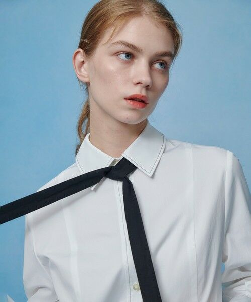 allureville / アルアバイル ロング・マキシ丈ワンピース | 【LOULOU WILLOUGHBY】メモリーツイルティアードシャツワンピース（ホワイト系 (08)）