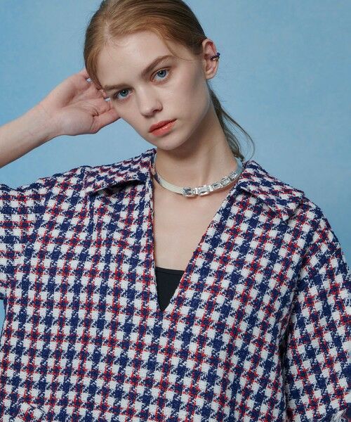 allureville / アルアバイル チュニック | 【LOULOU WILLOUGHBY】トリコロールツイードワンピース | 詳細6