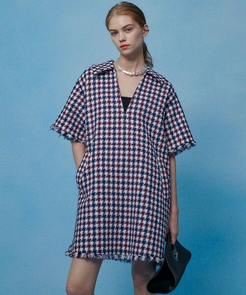 allureville / アルアバイル チュニック | 【LOULOU WILLOUGHBY】トリコロールツイードワンピース（マルチ (09)）