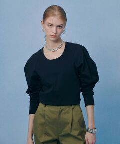 allureville / アルアバイル カットソー | 【LOULOU WILLOUGHBY】シルバイオポンチデザインスリーブプルオーバー