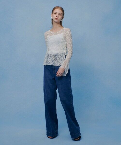 allureville / アルアバイル カットソー | 【LOULOU WILLOUGHBY】ベルスリーブレースプルオーバー | 詳細4