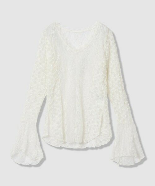 allureville / アルアバイル カットソー | 【LOULOU WILLOUGHBY】ベルスリーブレースプルオーバー | 詳細5