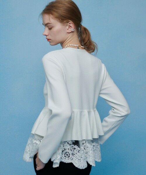 allureville / アルアバイル カーディガン・ボレロ | 【LOULOU WILLOUGHBY】レースレイヤーペプラムカーディガン | 詳細3
