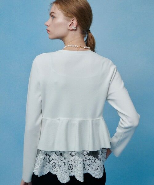 allureville / アルアバイル カーディガン・ボレロ | 【LOULOU WILLOUGHBY】レースレイヤーペプラムカーディガン | 詳細4